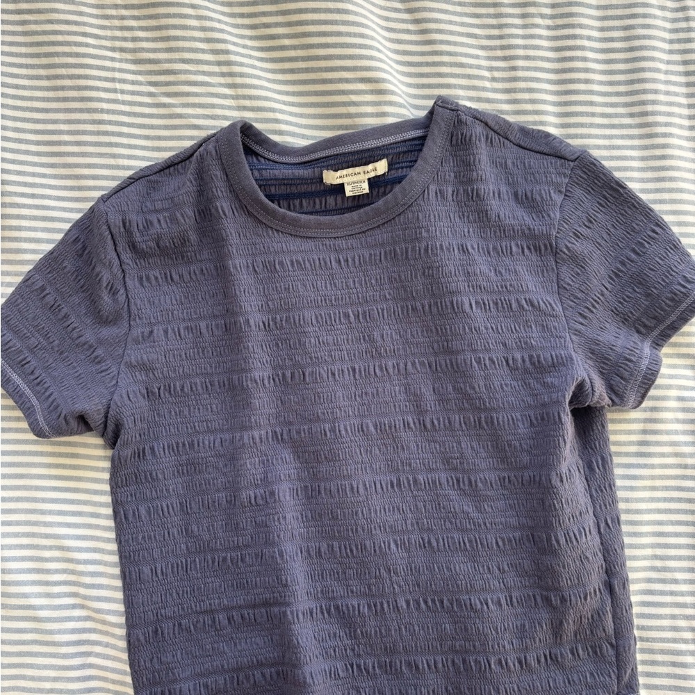 Madewell Textured Blue T-Shirt